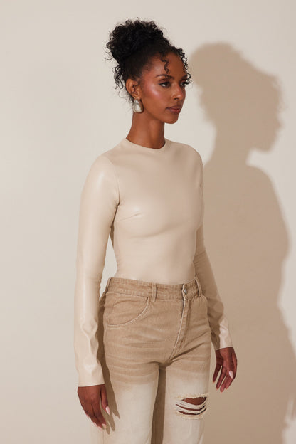 The Rumer Bodysuit in Cream