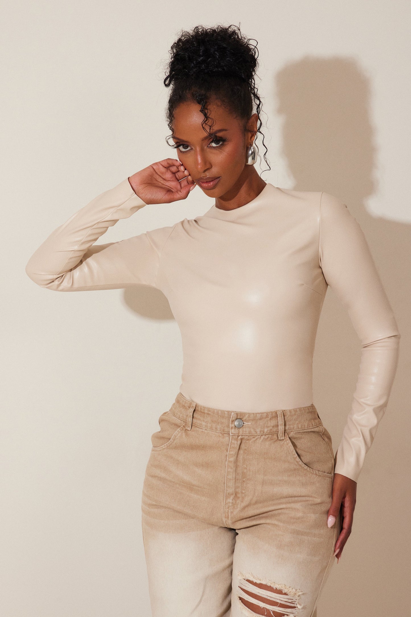 The Rumer Bodysuit in Cream