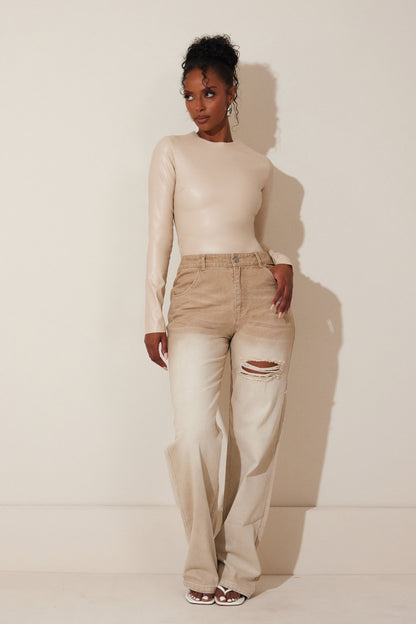 The Rumer Bodysuit in Cream