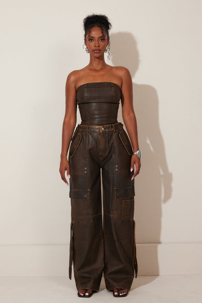 The Zeda Cargos in Brown Wash