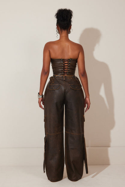 The Zeda Cargos in Brown Wash