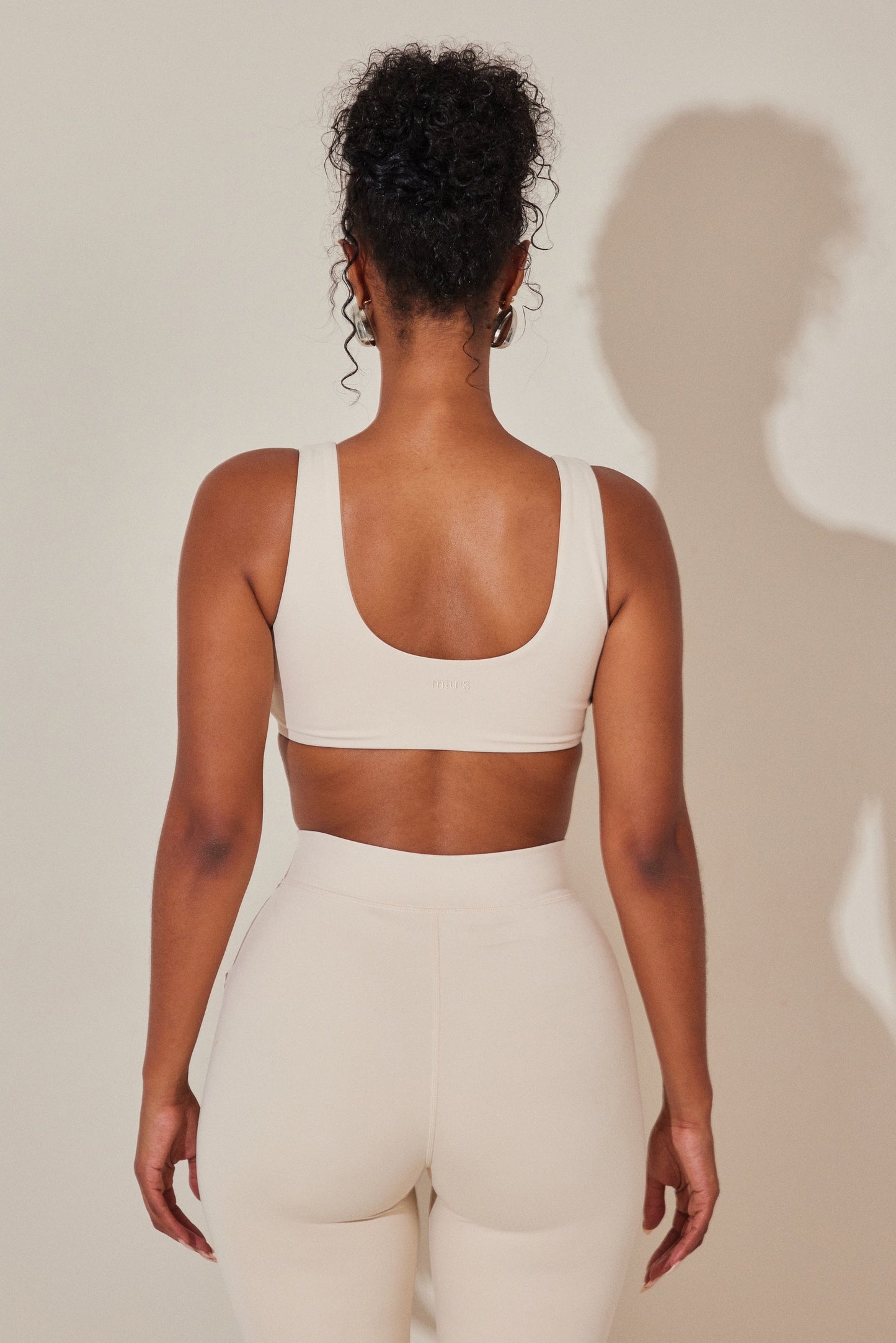 The Scoop Neck Sculpt Bralet in Stone