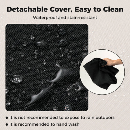 2-Pack Outdoor Patio Cushion Set with Removable Covers