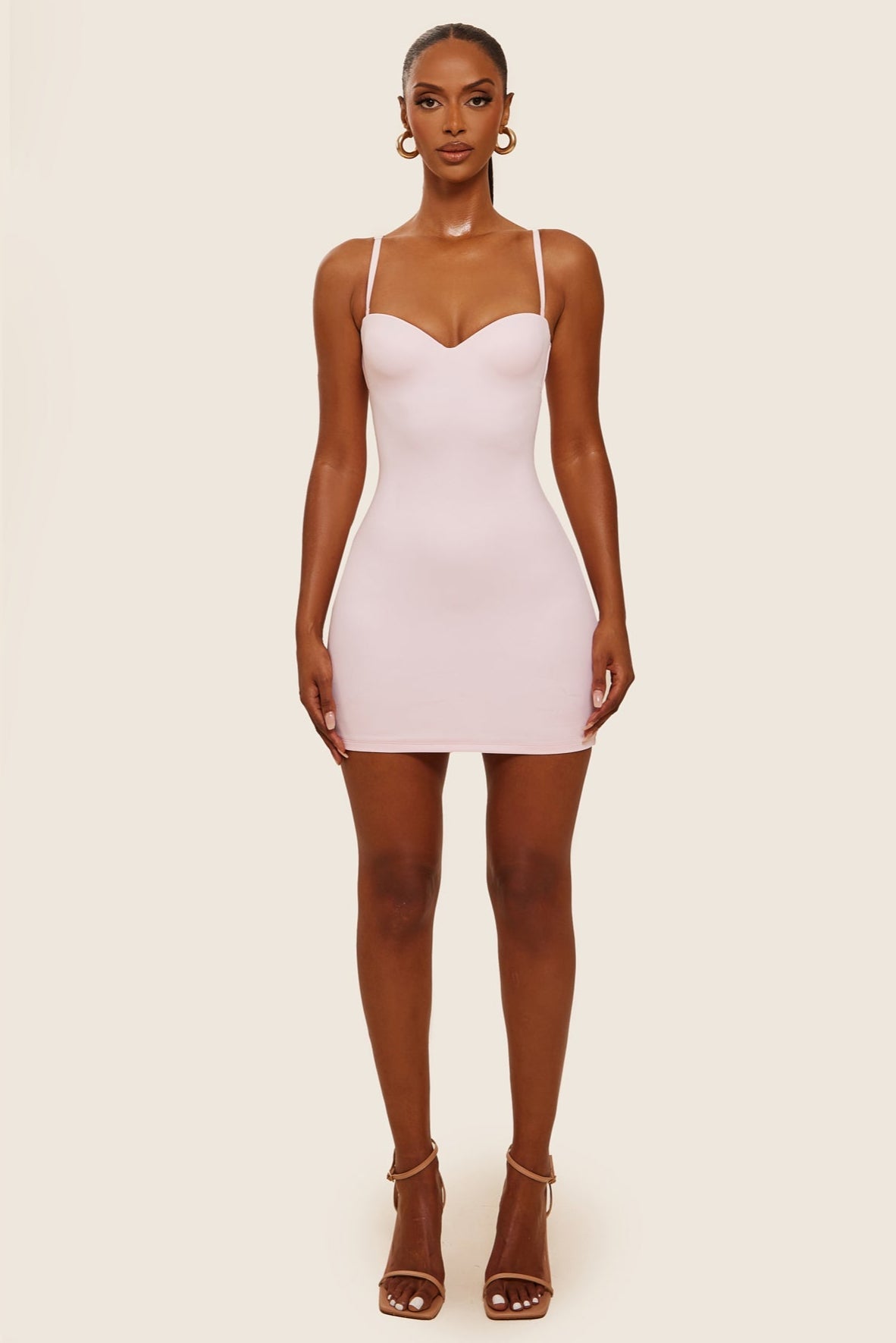 The Sculpt Mini Dress in Pink