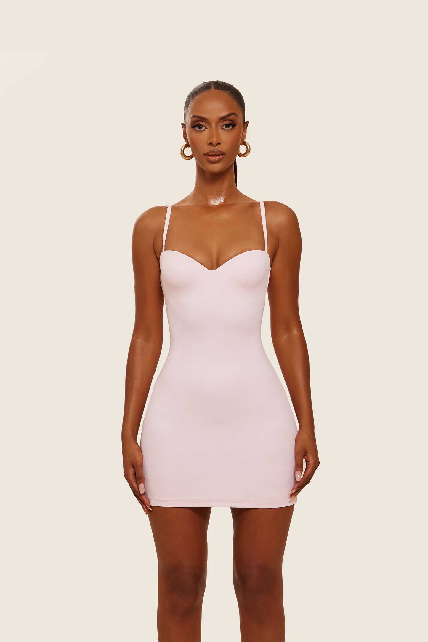 The Sculpt Mini Dress in Pink
