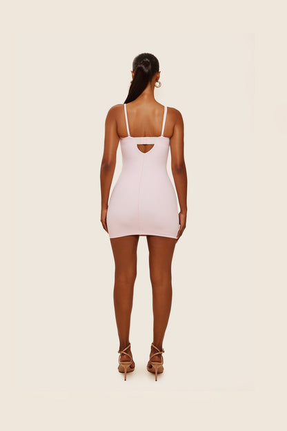 The Sculpt Mini Dress in Pink