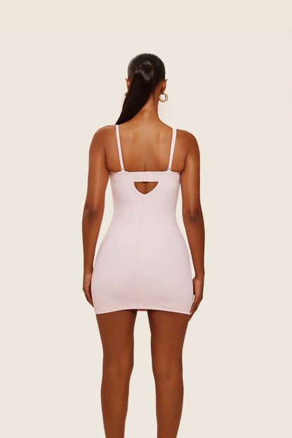 The Sculpt Mini Dress in Pink