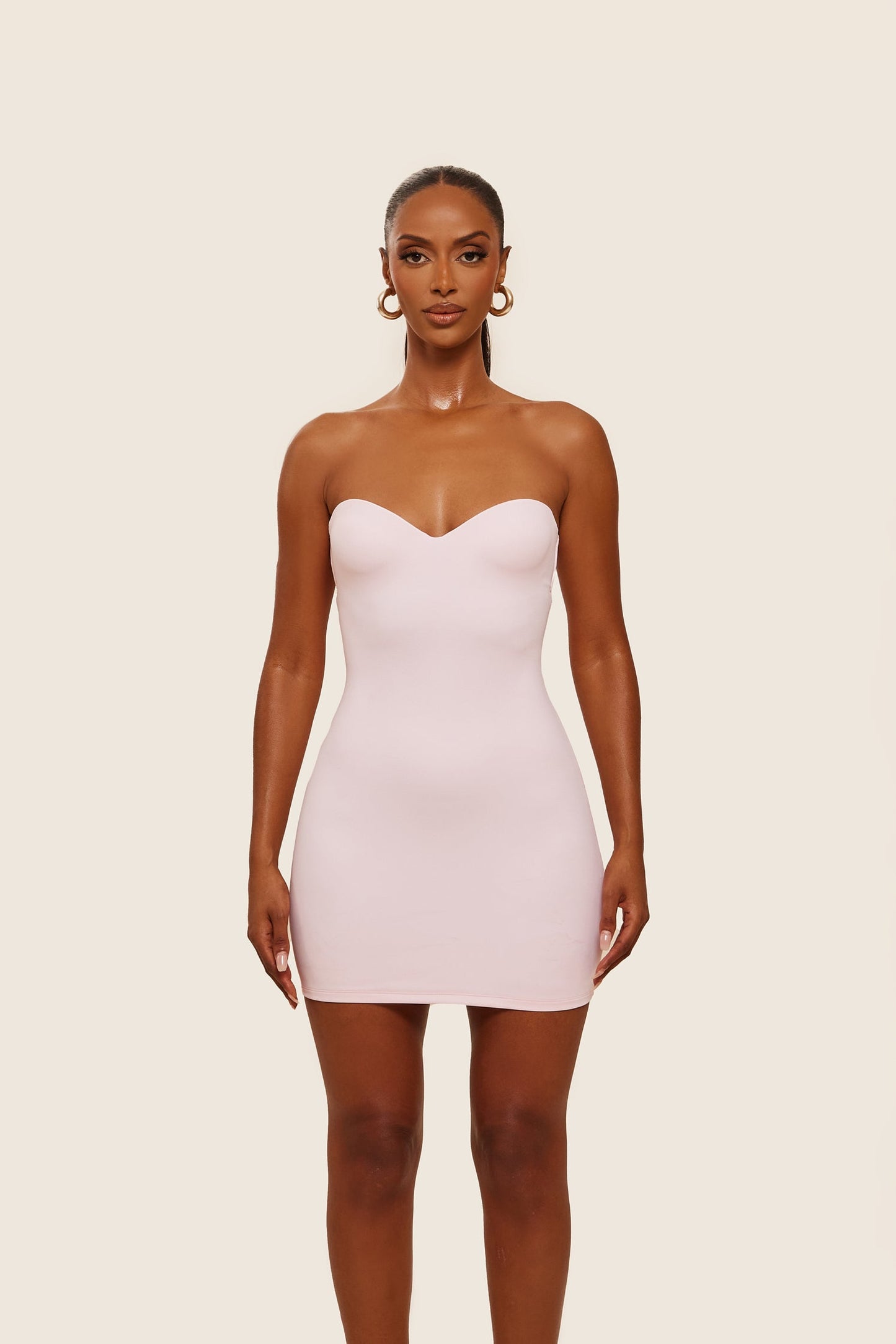 The Sculpt Mini Dress in Pink