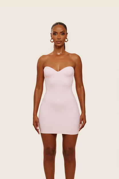 The Sculpt Mini Dress in Pink