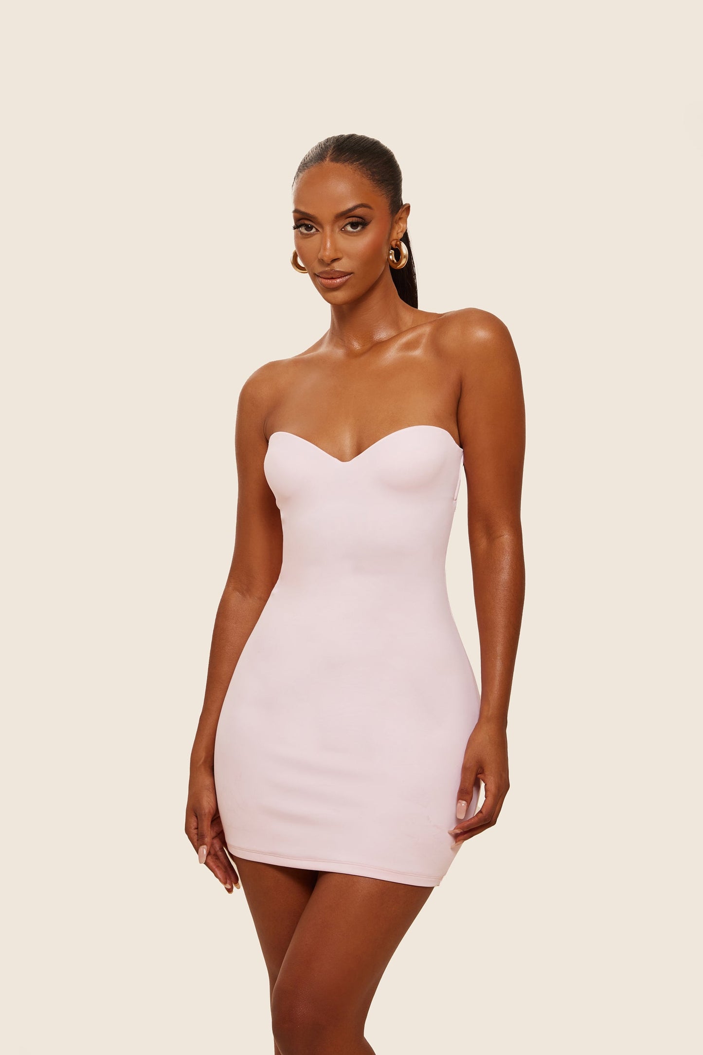 The Sculpt Mini Dress in Pink