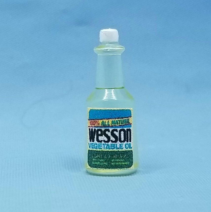 1/12 Scale Bottle of Wesson Oil - Dollhouse Miniature
