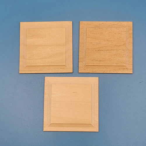 Square Wainscot Panel - Set of 3 - 1/12 Scale Dollhouse Miniature