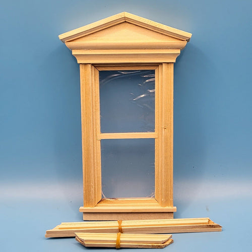 Deluxe Hooded Victorian Non-working Window - 1/12 Scale Miniature