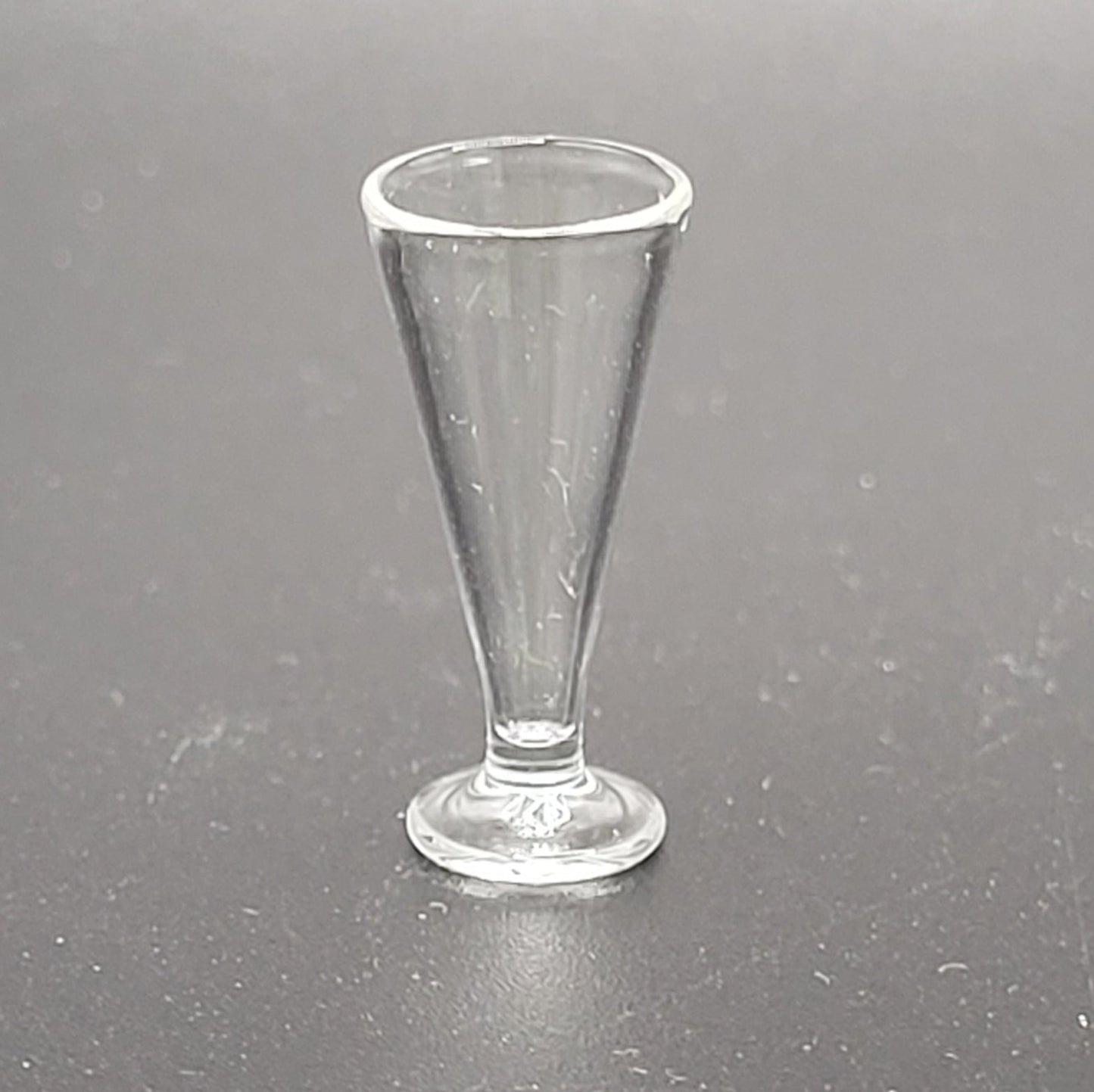Clear Glass Parfait or Milkshake Glass - 1/12 Scale Dollhouse Miniature