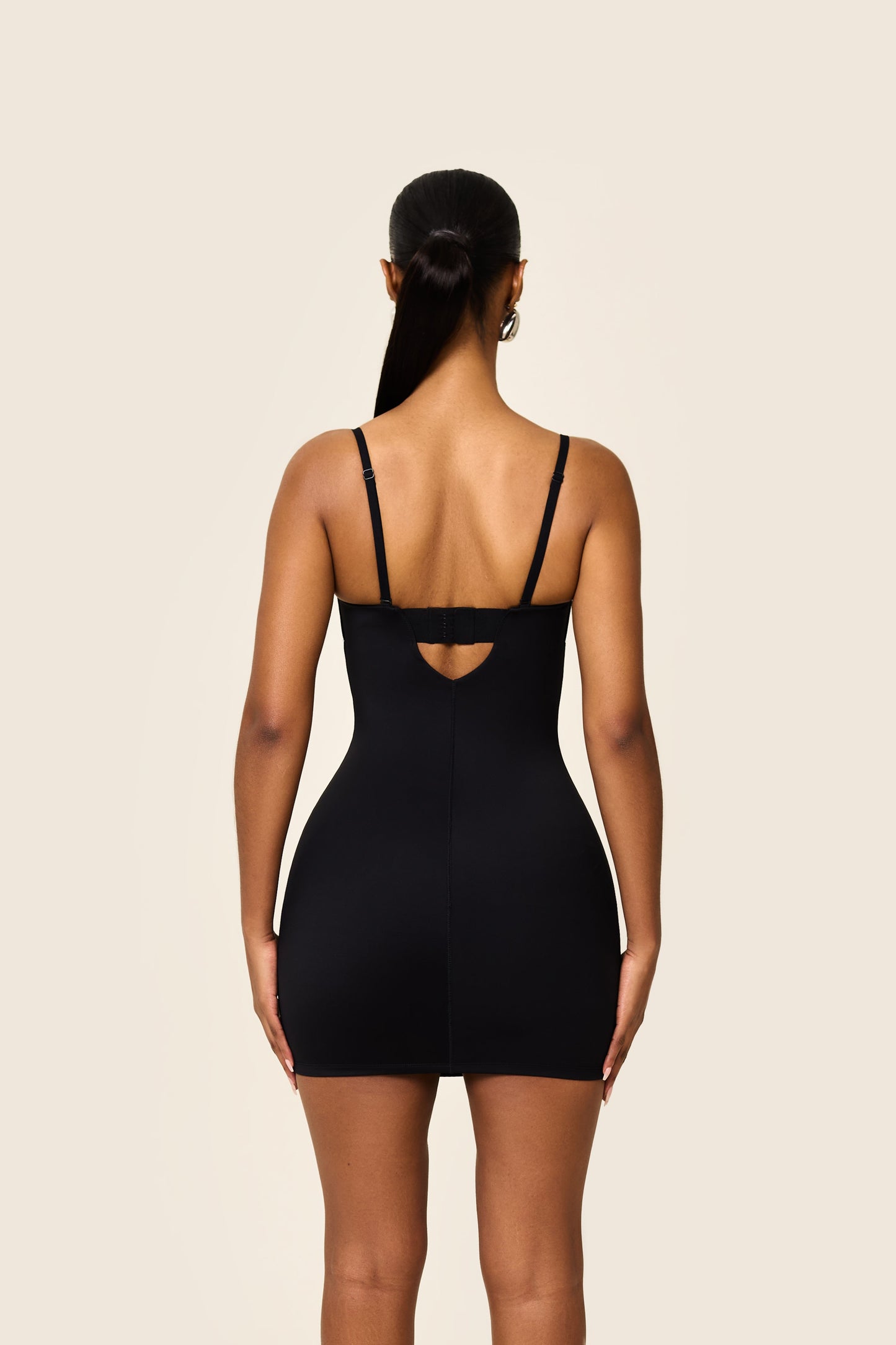 The Sculpt Mini Dress in Black