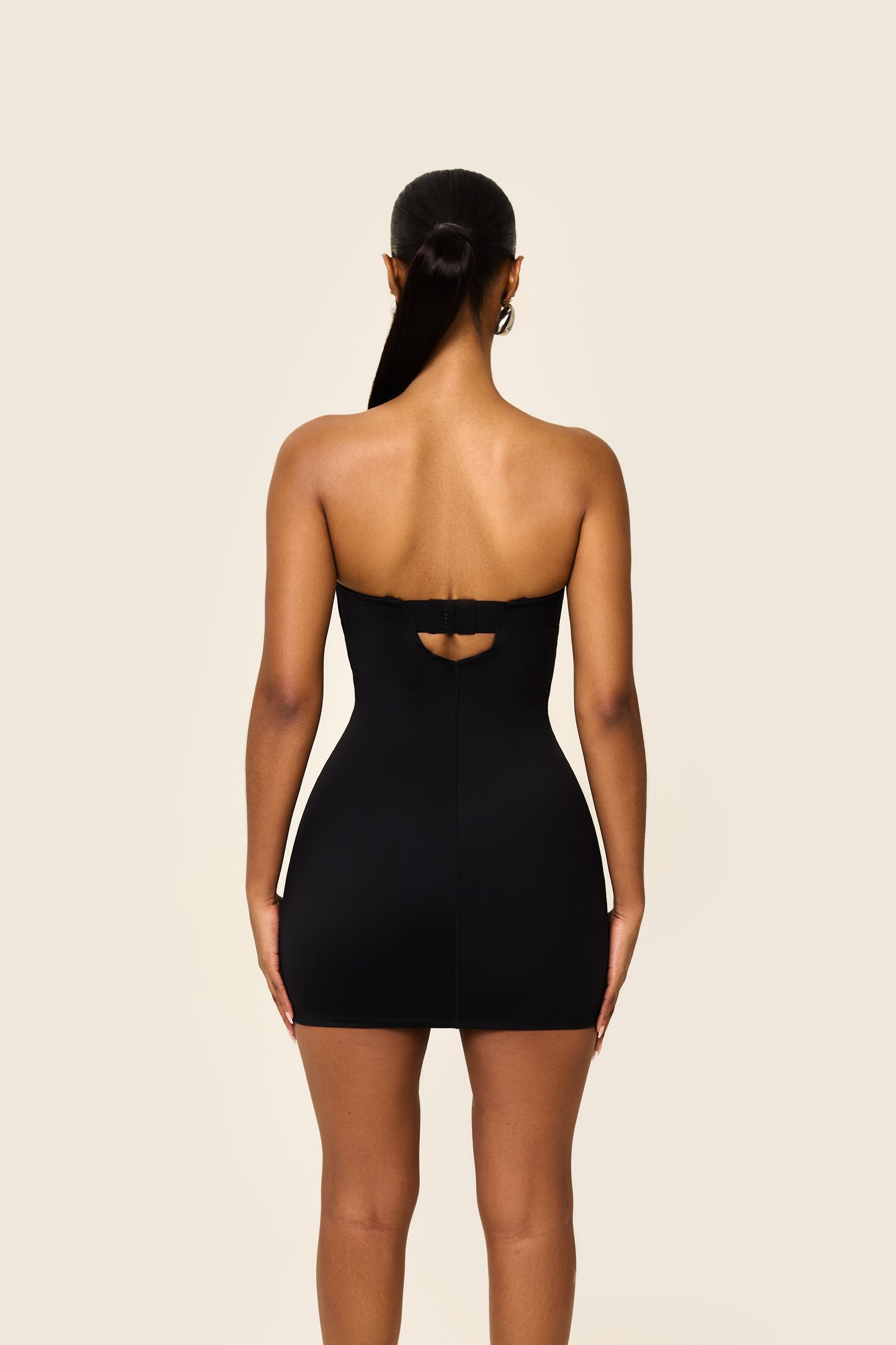 The Sculpt Mini Dress in Black