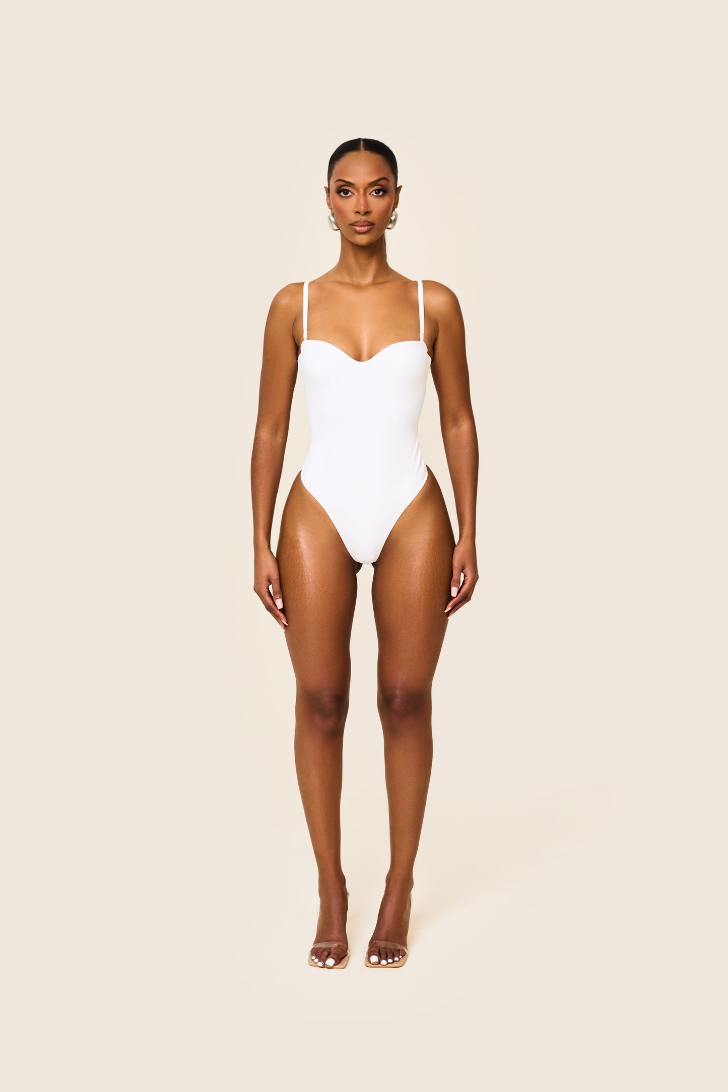 The Sculpt Bodysuit in White