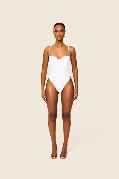 The Sculpt Bodysuit in White