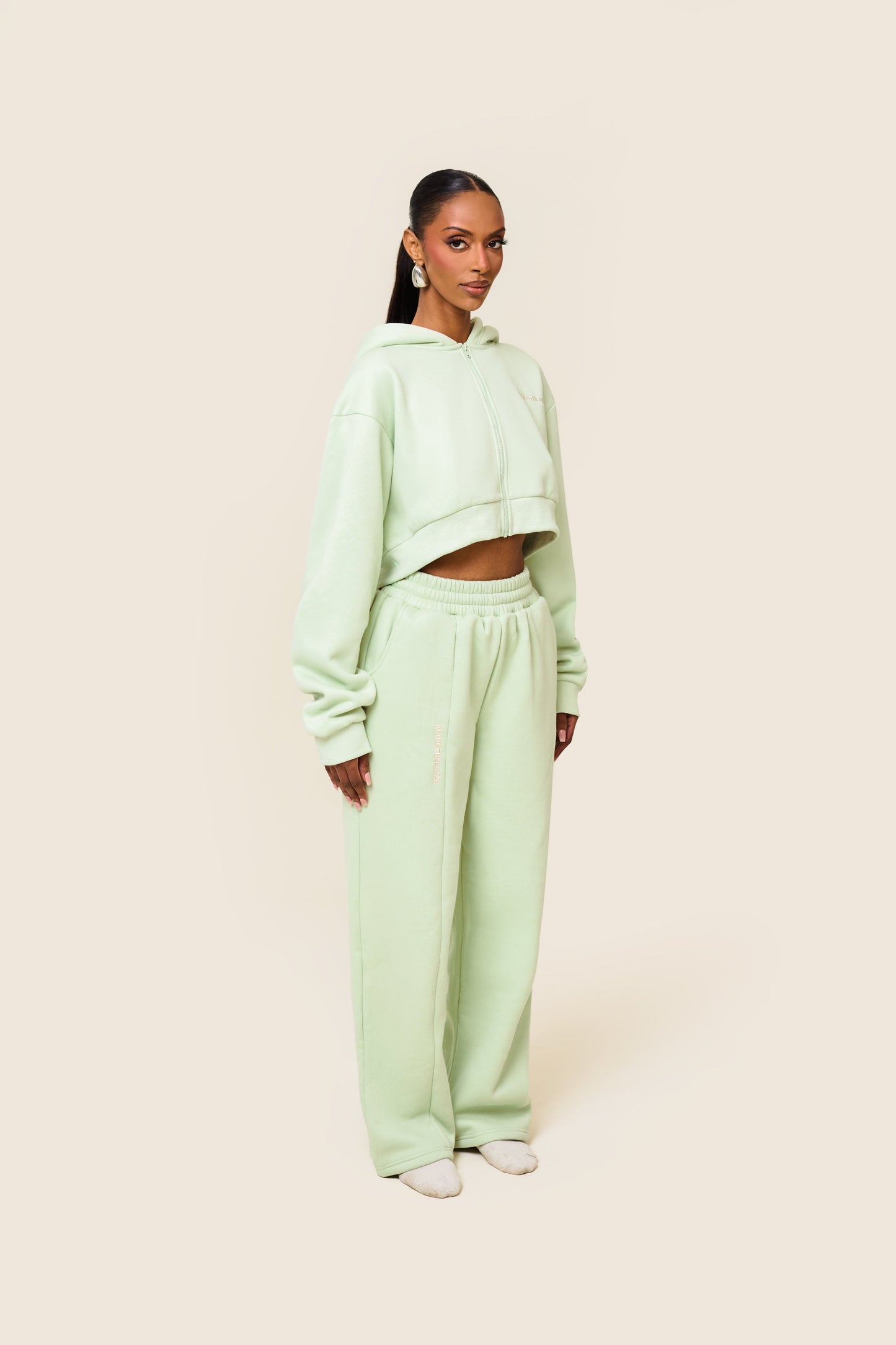 The Essentials Cropped Jacket in Sage