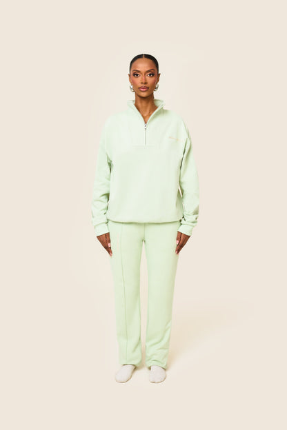 The Essentials Quarter Zip in Sage