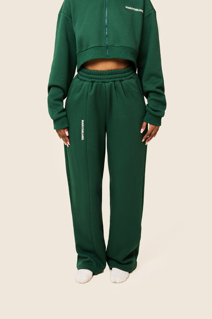 The Essentials Cropped Jacket in Forest Green