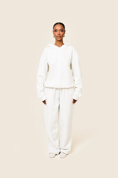 The Essentials Long Zip Jacket in Marl Grey