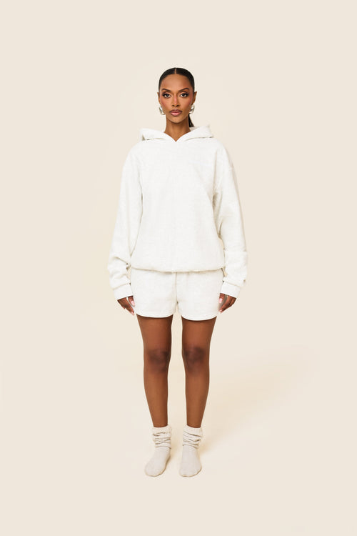 The Essentials Hoodie in Marl Grey