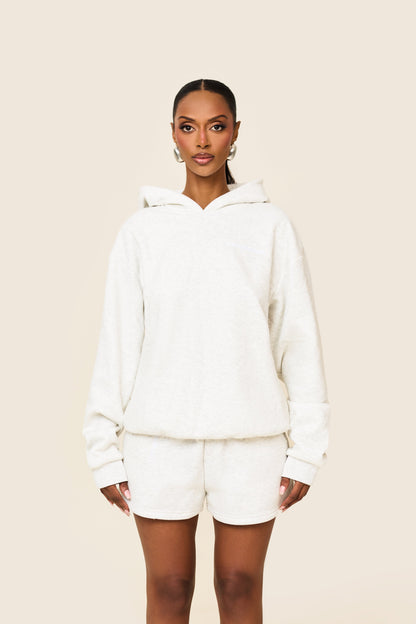 The Essentials Hoodie in Marl Grey