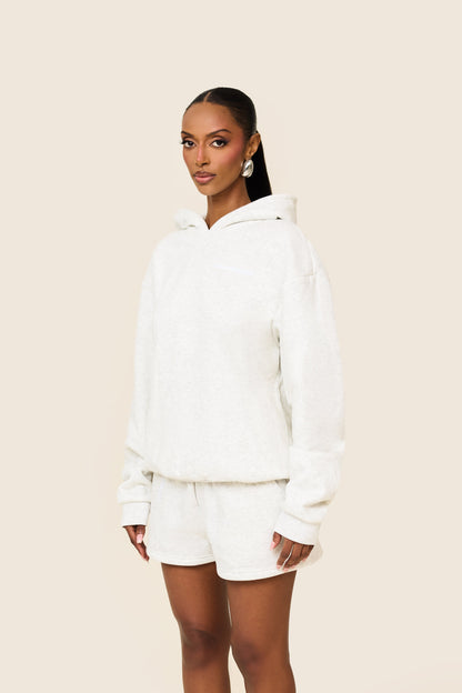 The Essentials Hoodie in Marl Grey