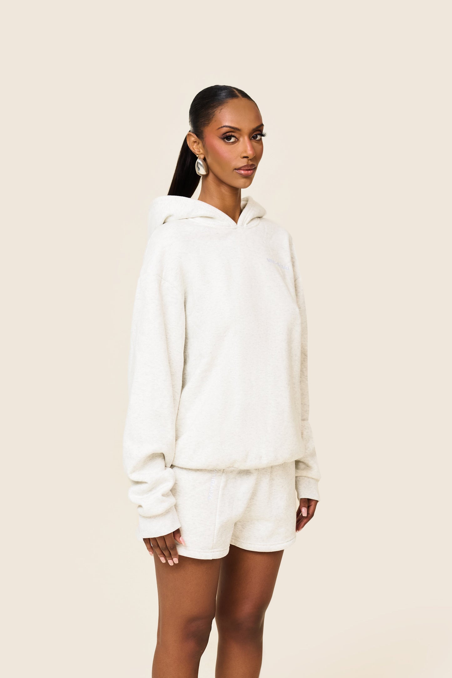 The Essentials Hoodie in Marl Grey