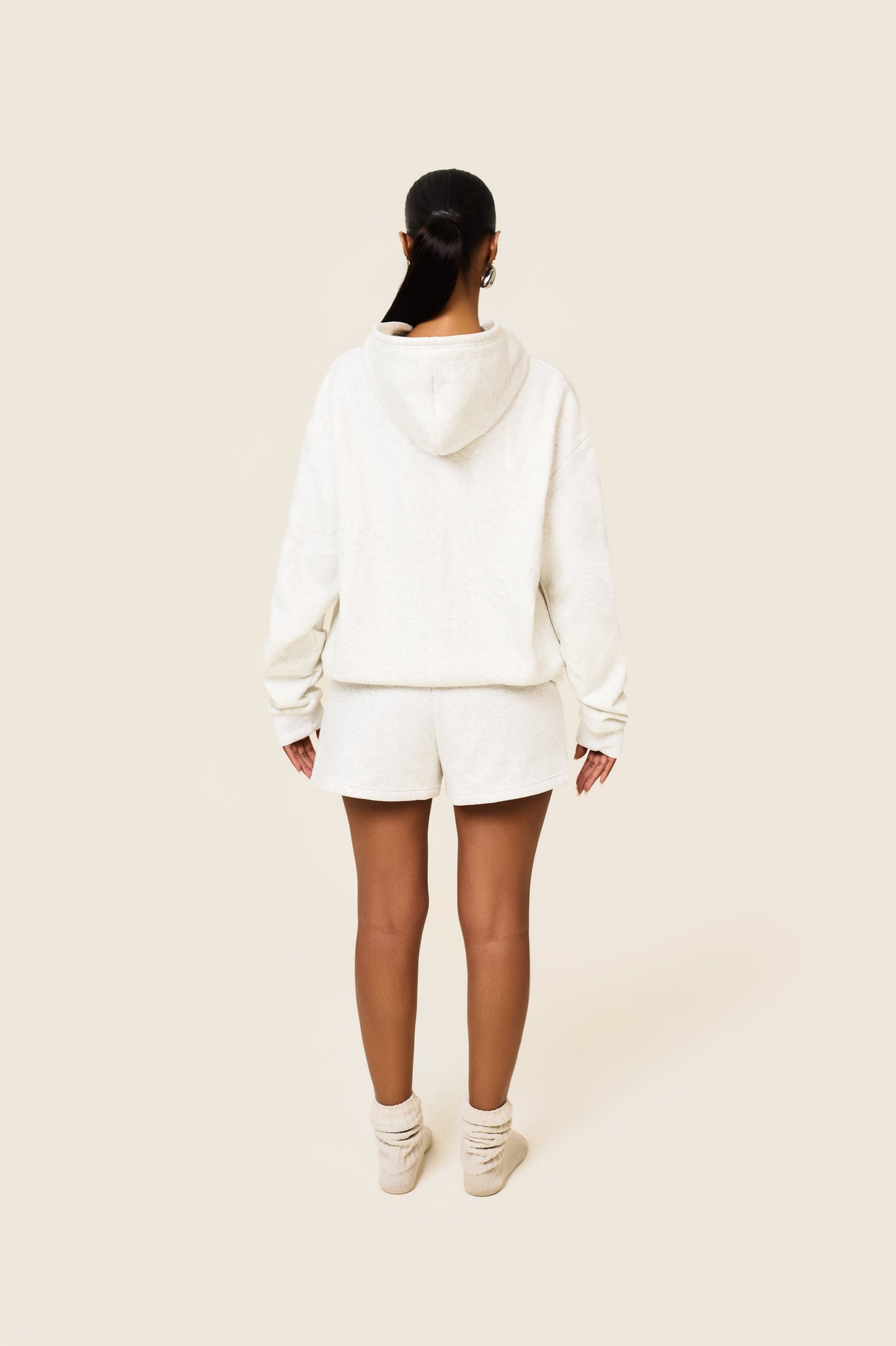 The Essentials Hoodie in Marl Grey