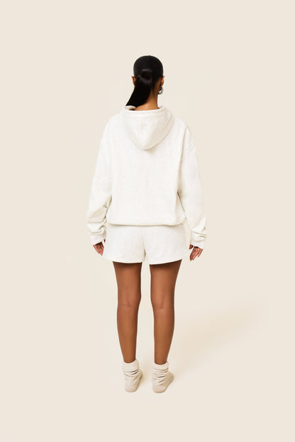 The Essentials Hoodie in Marl Grey