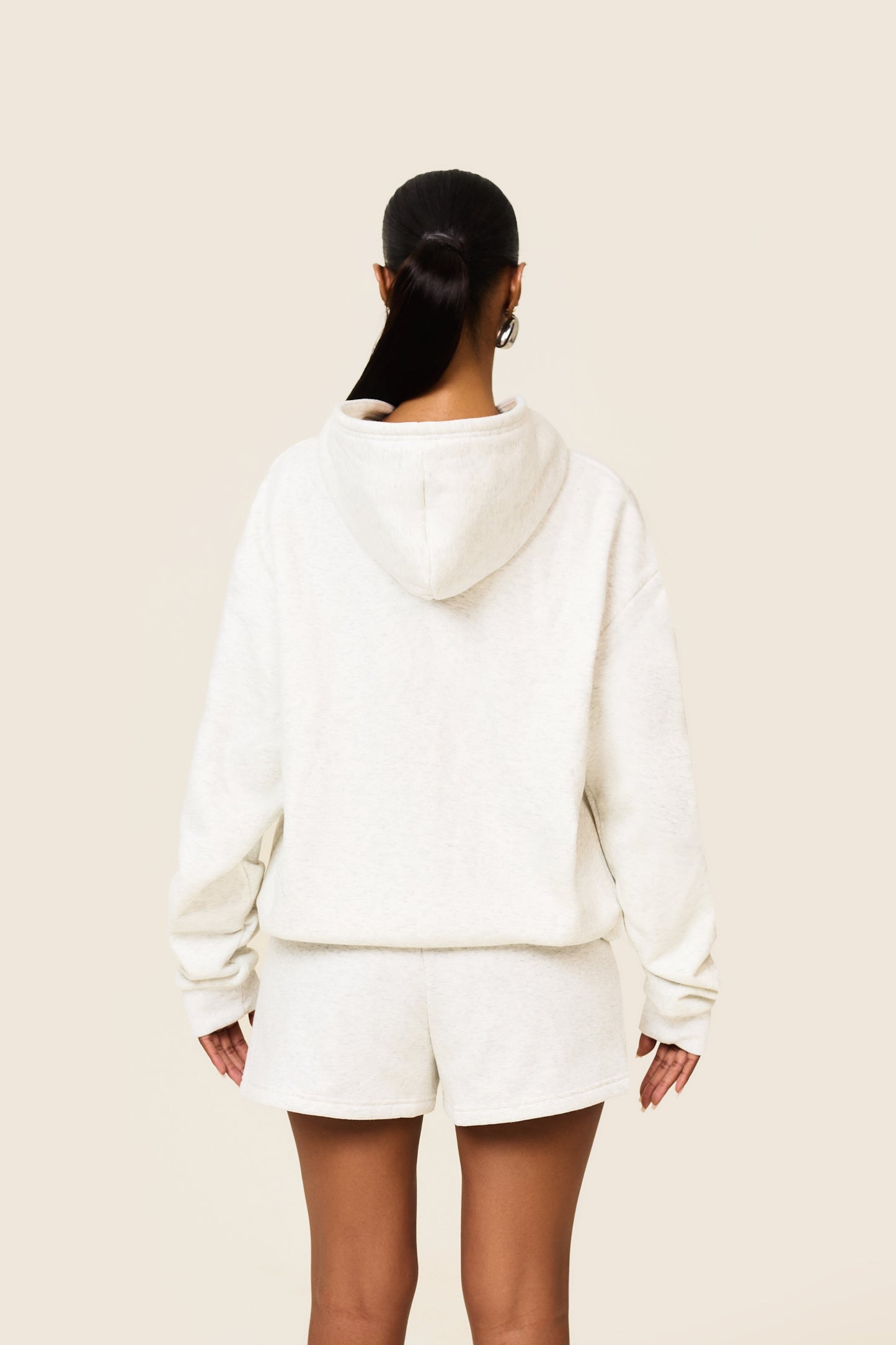 The Essentials Hoodie in Marl Grey
