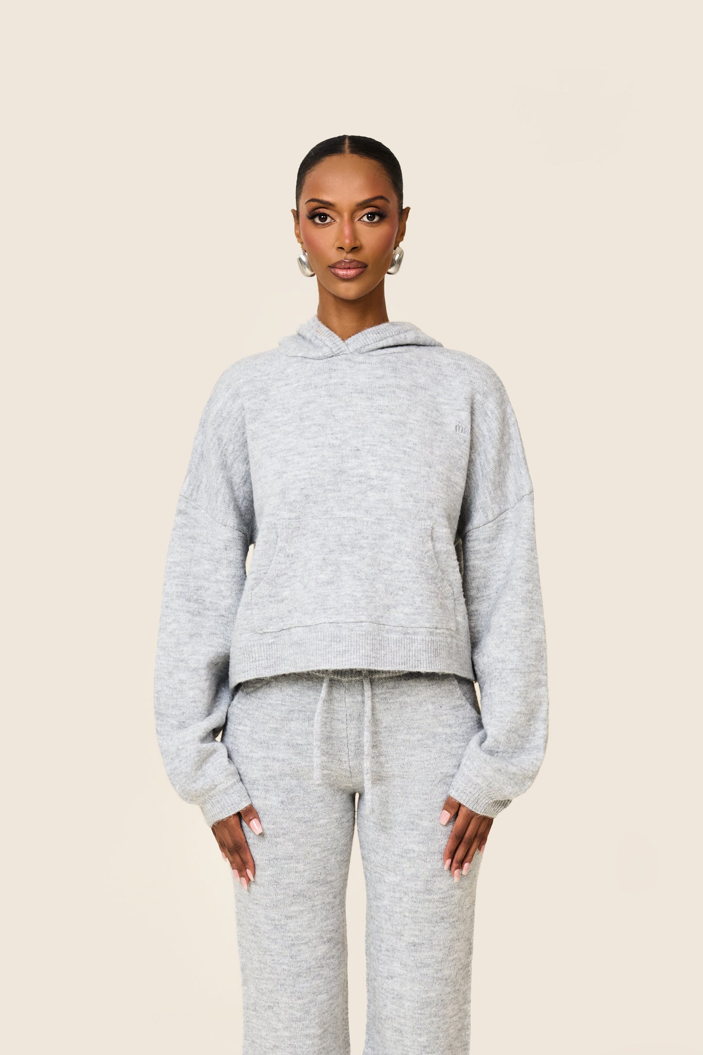 The Mars Soft Knit Hoodie in Grey