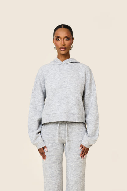 The Mars Soft Knit Hoodie in Grey