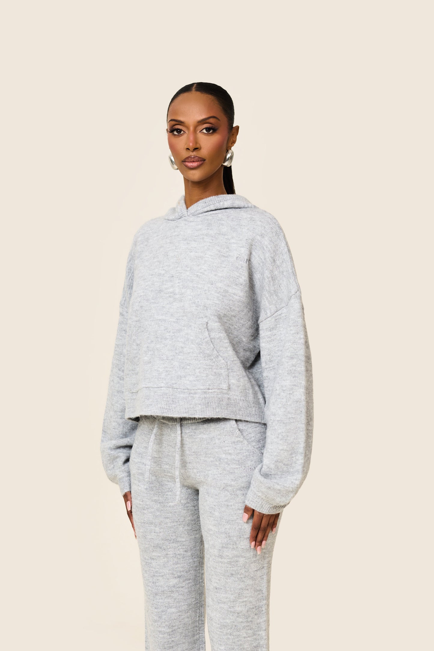 The Mars Soft Knit Hoodie in Grey