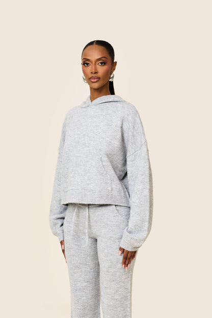 The Mars Soft Knit Hoodie in Grey