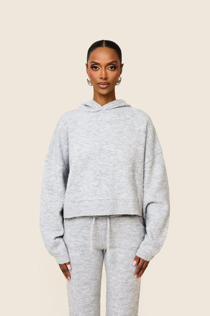 The Mars Soft Knit Hoodie in Grey