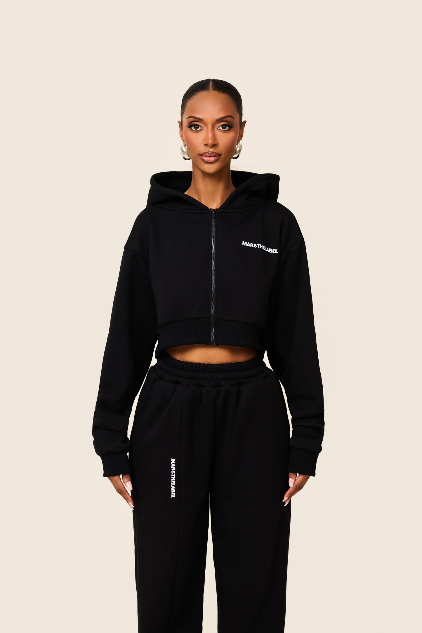 The Essentials Cropped Jacket in Black