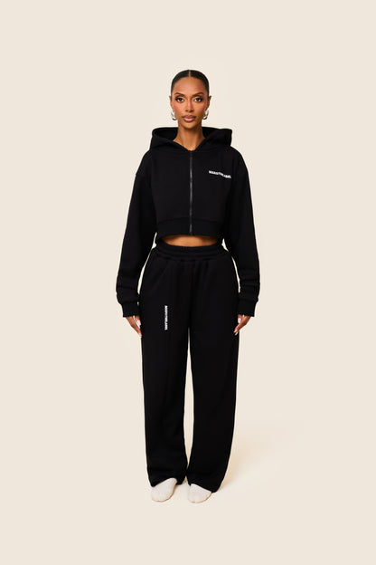 The Essentials Cropped Jacket in Black