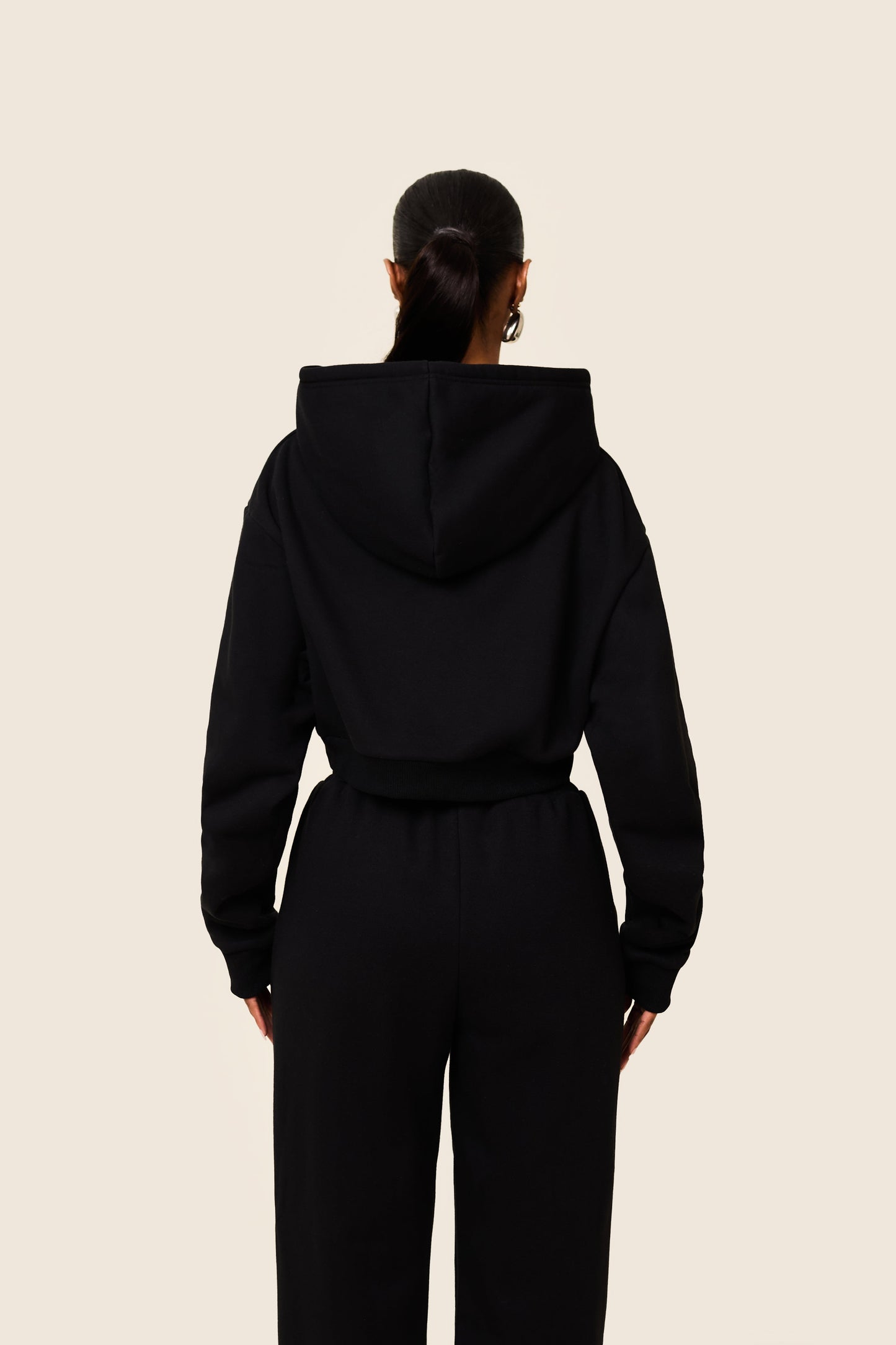 The Essentials Cropped Jacket in Black