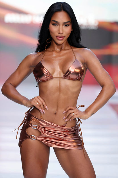 The Three Piece Bikini Set in Bronze