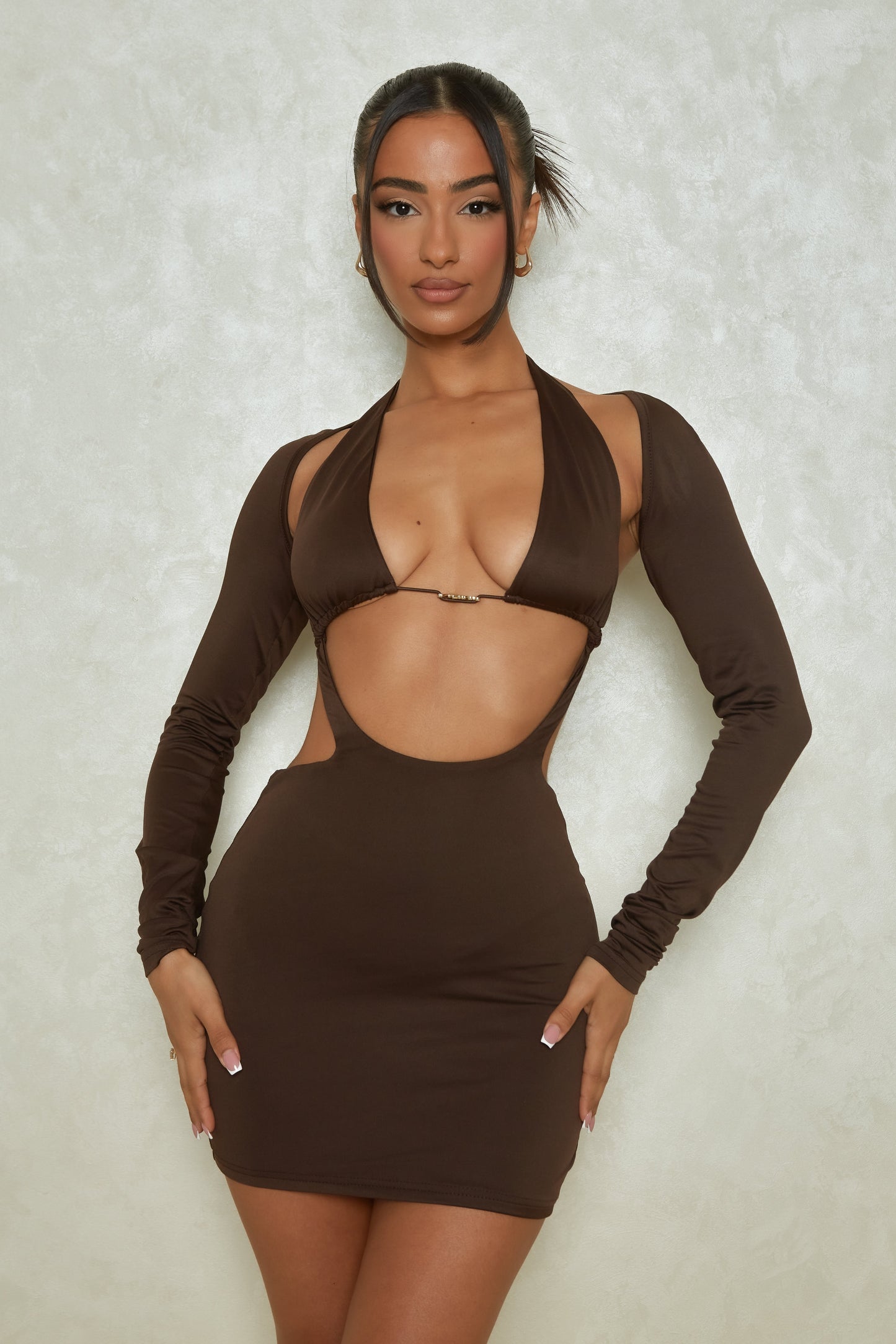 The Mars Detail Sleeve Mini in Brown