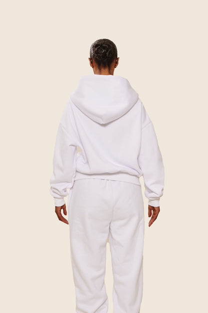 The Classics Longline Zip Jacket in White