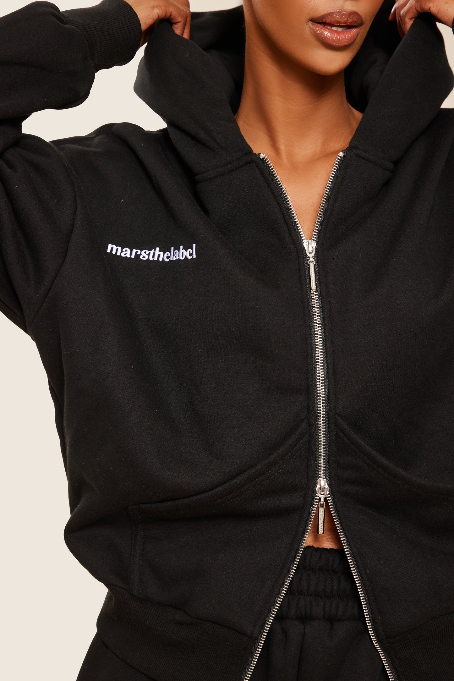 The Classics Longline Zip Jacket in Black