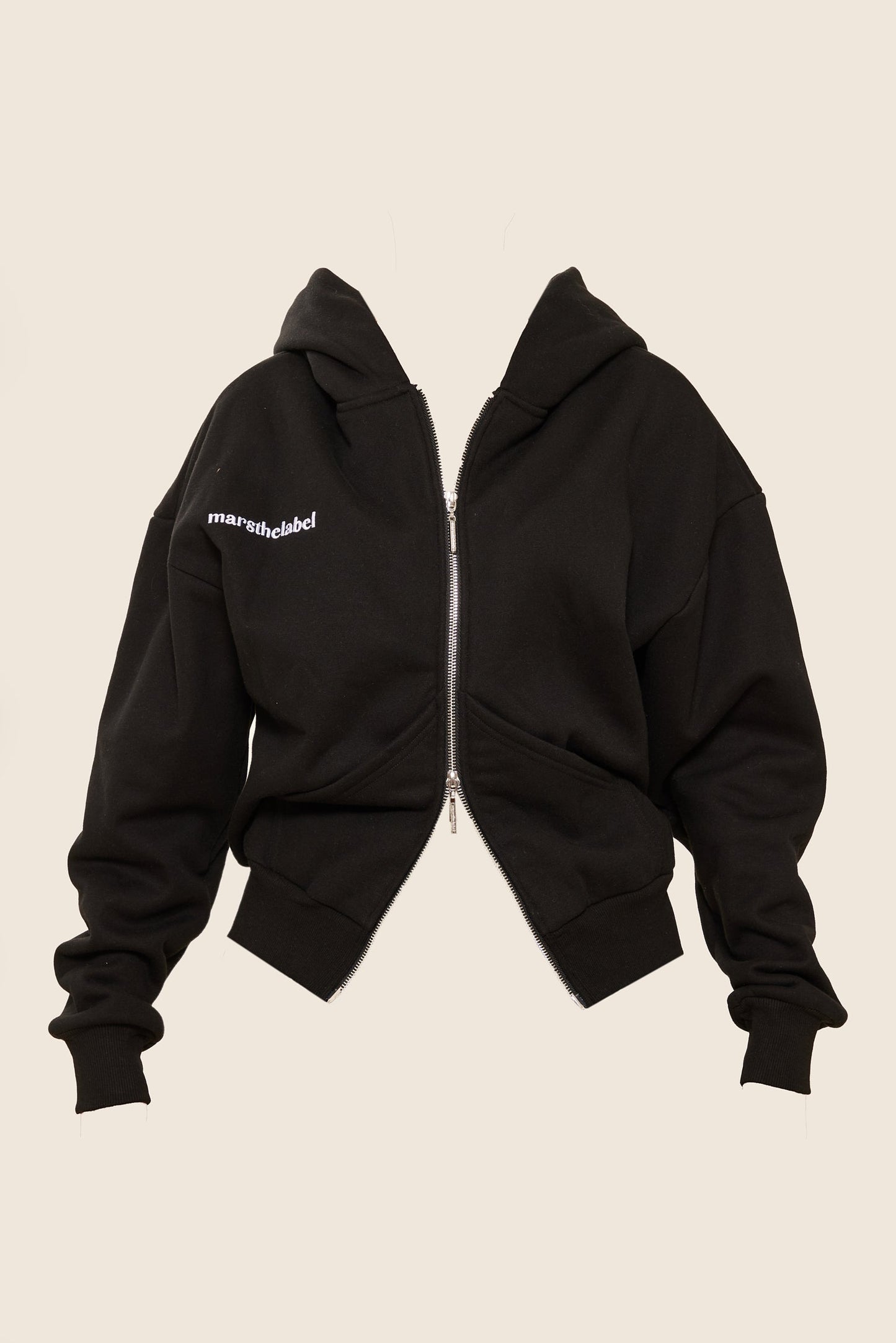 The Classics Longline Zip Jacket in Black