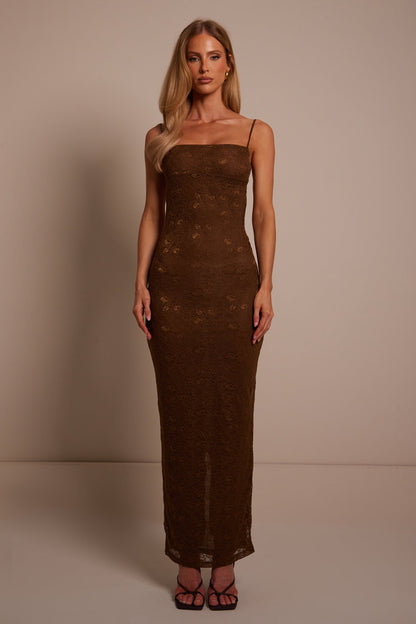 The Rosie Maxi in Chocolate Brown