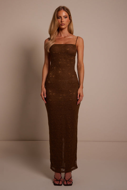 The Rosie Maxi in Chocolate Brown