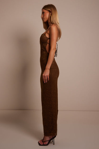 The Rosie Maxi in Chocolate Brown