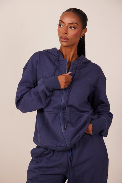 The Basic Jersey Jacket in Navy